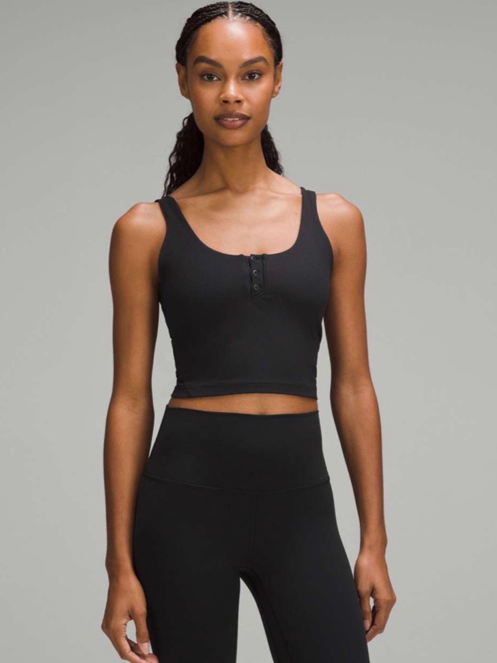Lululemon Align Ribbed Henley Tank Top in
Black ORG RETAIL $68
